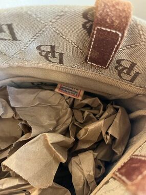 Dooney&Bourke Canvas Tote with Brown Suede Trim!
